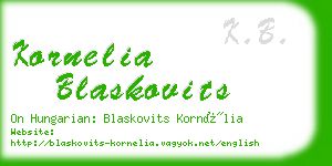 kornelia blaskovits business card